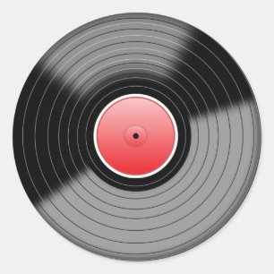 Autocollant record de LP de vinyle classique