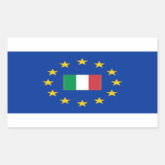 Autocollant rectangle Italie de l'Union européenne