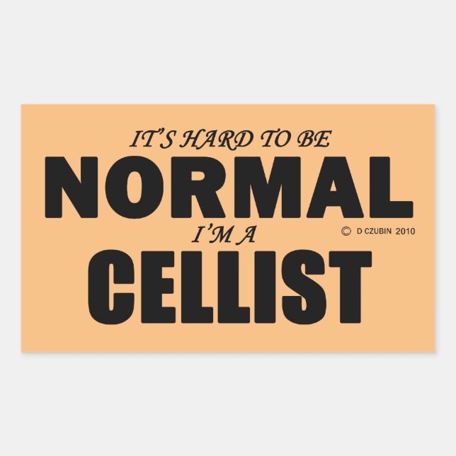Autocollant rectangulaire Cellist normal (Devant)