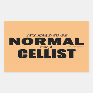 Autocollant rectangulaire Cellist normal