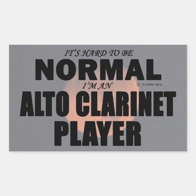 Autocollant rectangulaire du lecteur Alto Clarinet (Devant)