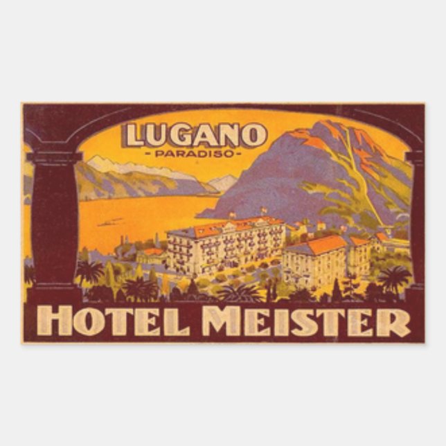 Autocollant rectangulaire Meister Lugano Paradiso (Devant)