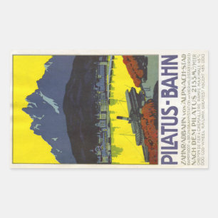 Autocollant rectangulaire Pilatus Bahn