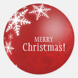 Autocollant Red Christmas Ball Snowflakes