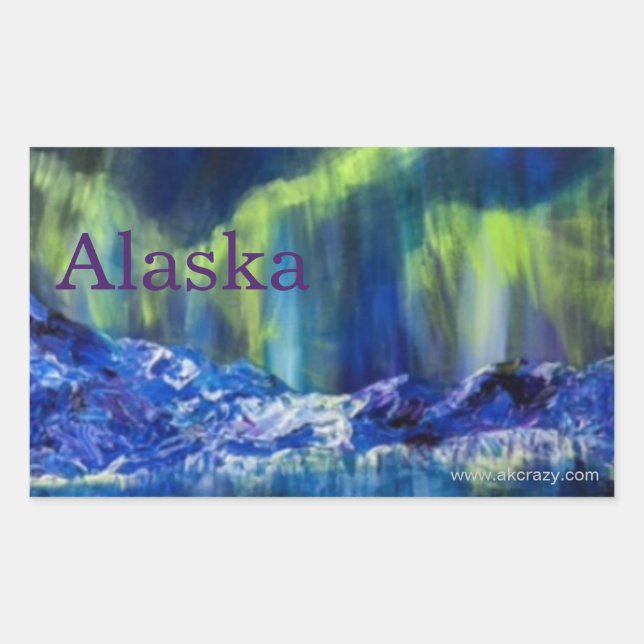 Autocollant Réflexions glaciaires de l'Alaska (Devant)
