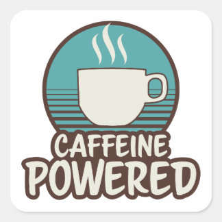 Autocollant rétro alimenté en caféine