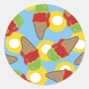 Autocollant Retro Cherry et Lime Ice Cream