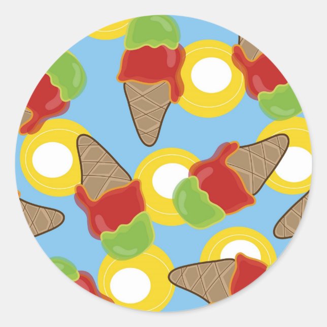 Autocollant Retro Cherry et Lime Ice Cream (Devant)