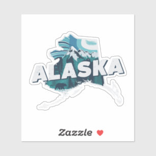 Autocollant Rétro de l'État d'Alaska