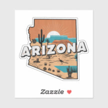 Autocollant Rétro de l'État d'Arizona