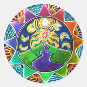 Autocollant rêveur de mandala de vision