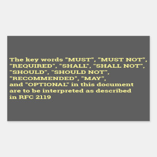 Autocollant RFC 2119