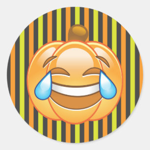 Autocollant riant d'Emoji de citrouille