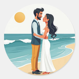 Autocollant Romance de Plage