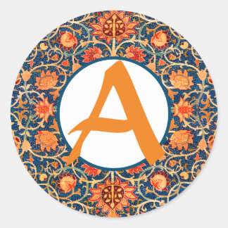 autocollant rond à monogramme personnalisé William