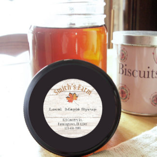 Autocollant rond au sirop d'érable découpé à feuil