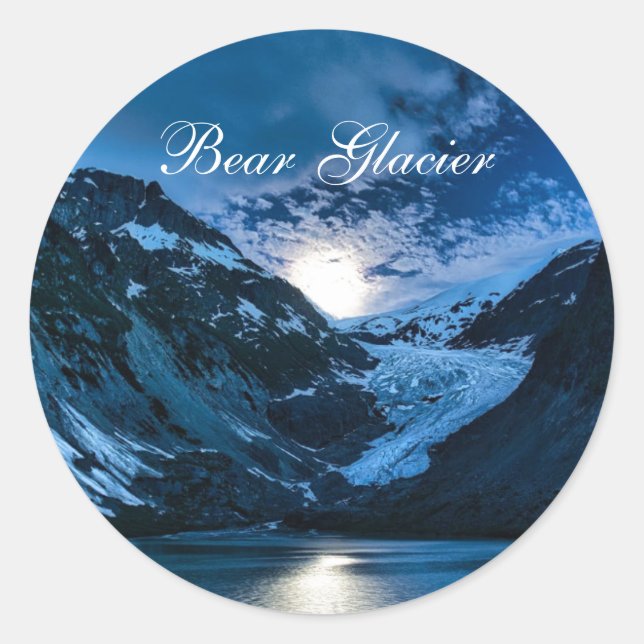 Autocollant rond Bear Glacier Classic (Devant)