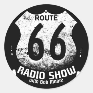 Autocollant rond Bounce Route 66