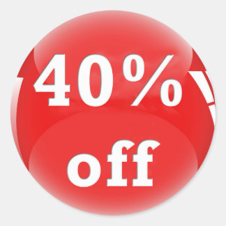 Autocollant rond brillant 40 % moins cher (pourcen