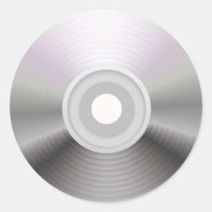 Autocollant rond CD audio
