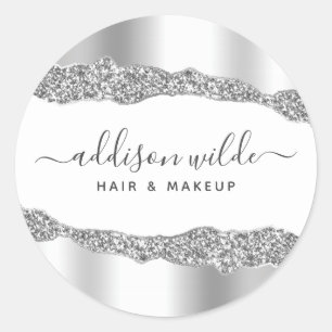 Autocollant Rond Classique Affaires Paillettes Dia