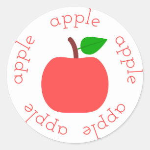 Autocollant rond classique Apple