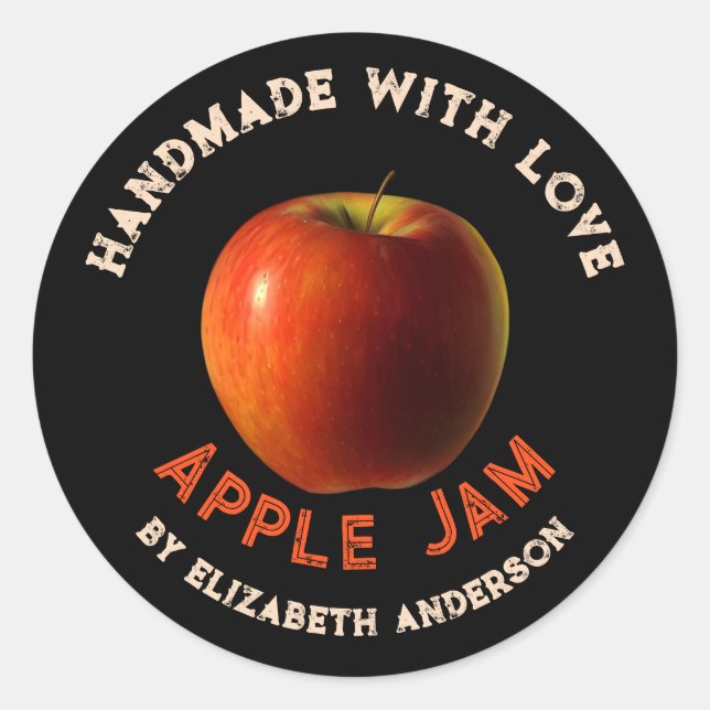 Autocollant rond classique Apple (Devant)