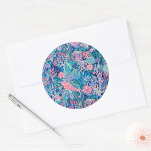Autocollant rond classique au graphisme élégant