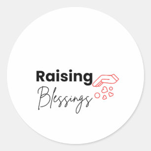Autocollant Rond Classique Chrétien de Raising Ble