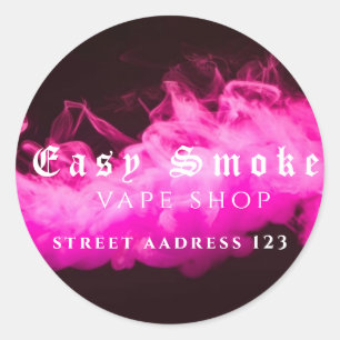Autocollant Rond Classique Corolful Smoke Vape Sho