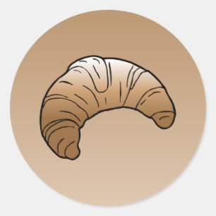Autocollant rond classique Croissant