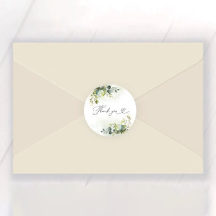 Autocollant Rond Classique de la Douche de Mariée 