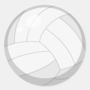 Autocollant rond classique de volley-ball