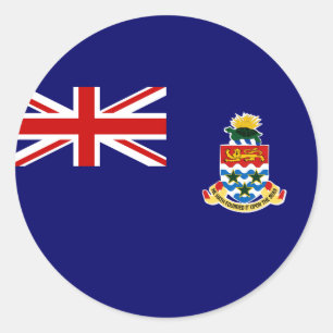 autocollant rond classique des îles cayman