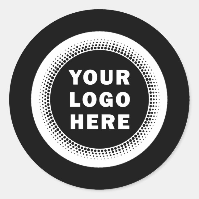 Autocollant rond classique du logo professionnel p (Devant)