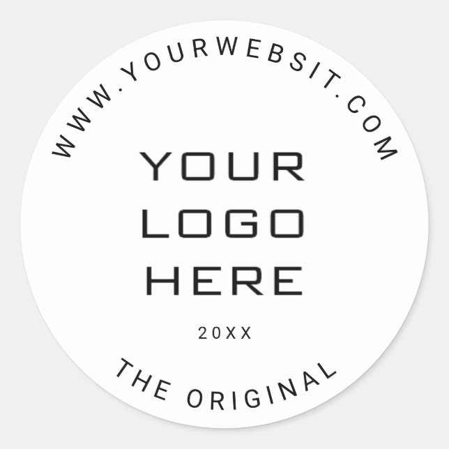Autocollant rond classique du logo professionnel p (Devant)