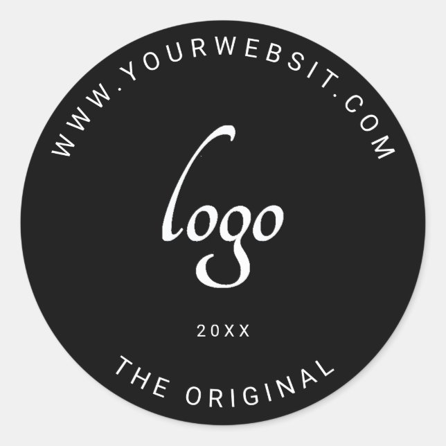 Autocollant rond classique du logo professionnel p (Devant)