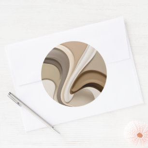 Autocollant rond classique en graphisme élégant