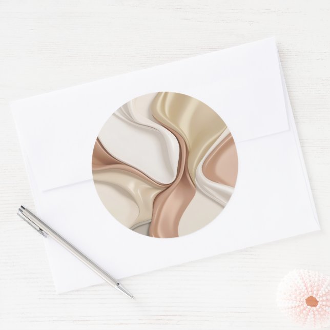 Autocollant rond classique en graphisme élégant (Enveloppe)
