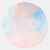 Autocollant rond classique Faux Holographique