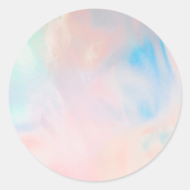 Autocollant rond classique Faux Holographique (Devant)
