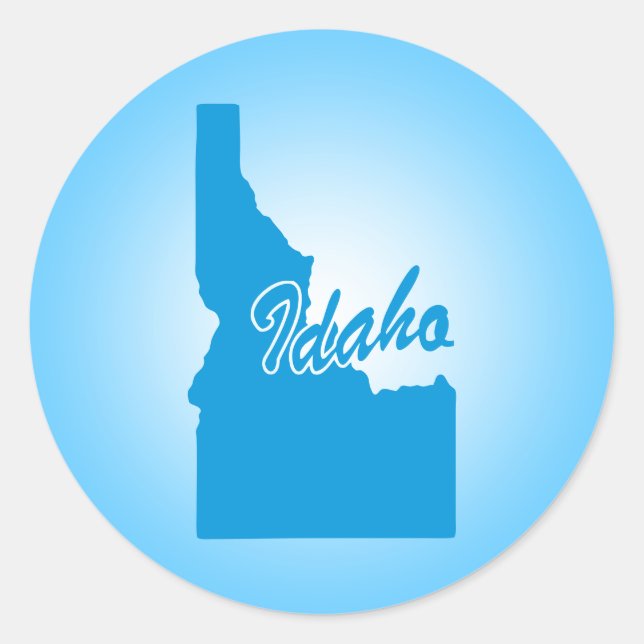 Autocollant rond classique Idaho State (Devant)