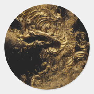 Autocollant rond classique Medusa