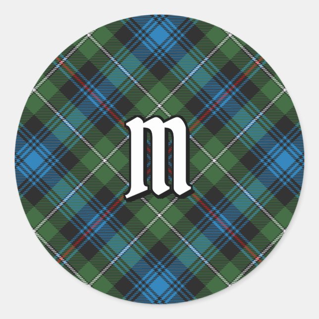 Autocollant rond classique tartan Clan MacKenzie (Devant)