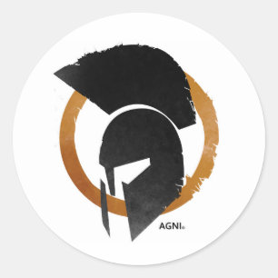 Autocollant rond d'AGNI