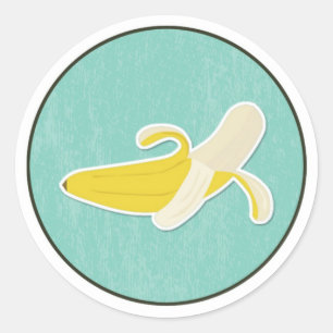 Autocollant rond de banane