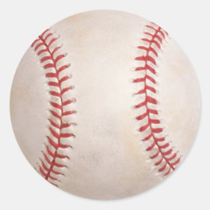Autocollant rond de boule de base-ball
