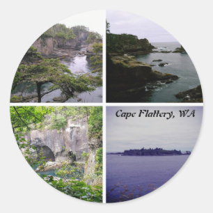 autocollant rond de Cape Flattery