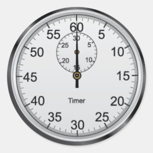 Autocollant rond de chronomètre simple
