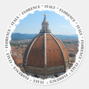 Autocollant rond de Duomo de Florence